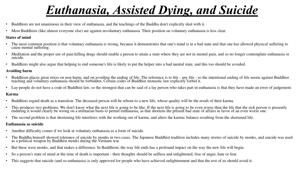 euthanasia assisted dying and suicide