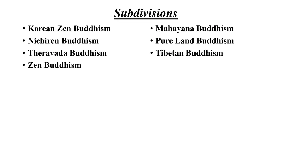 subdivisions