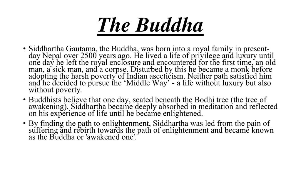 the buddha