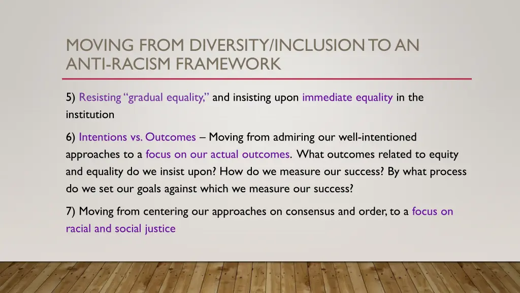 moving from diversity inclusion to an anti racism 2