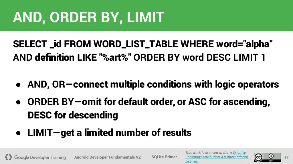 and order by limit