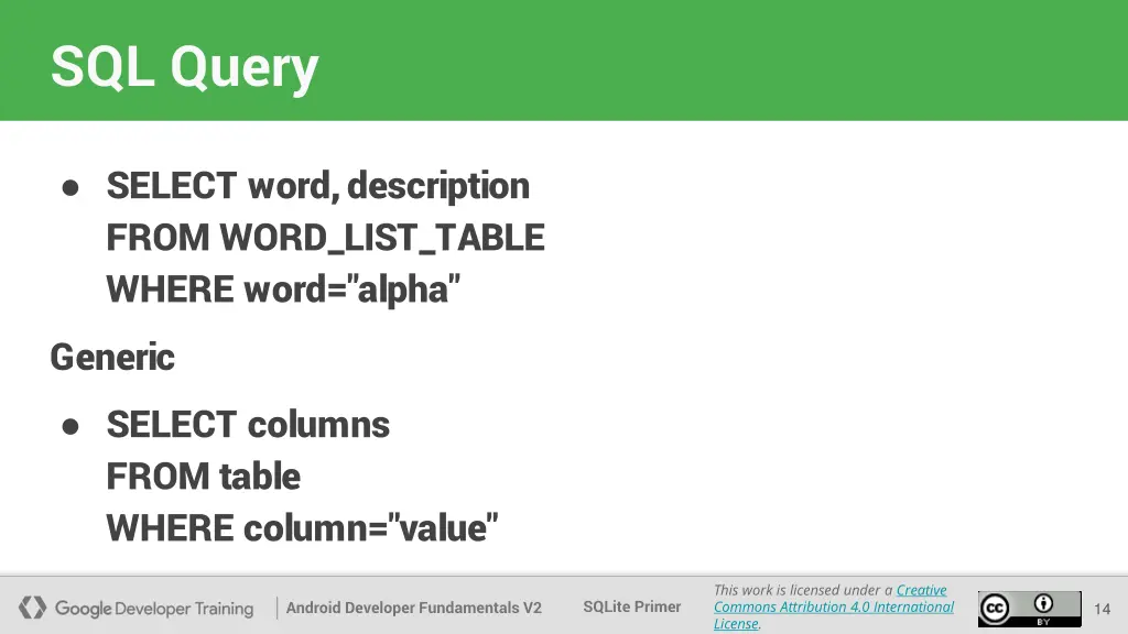 sql query