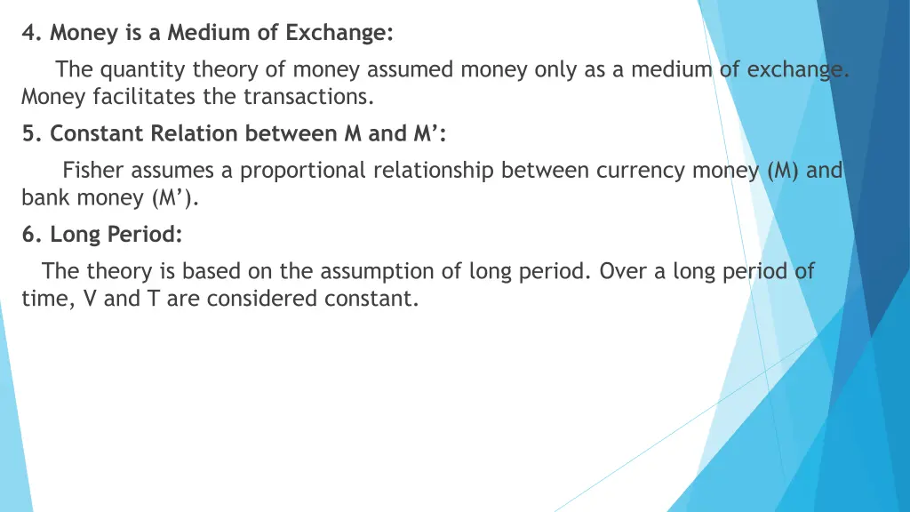 4 money is a medium of exchange the quantity