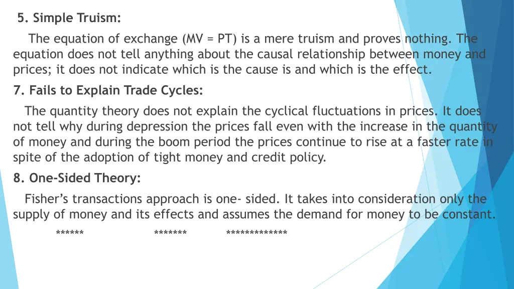 5 simple truism the equation of exchange