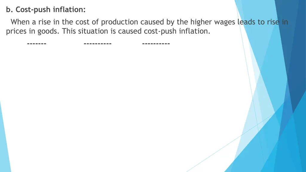 b cost push inflation when a rise in the cost