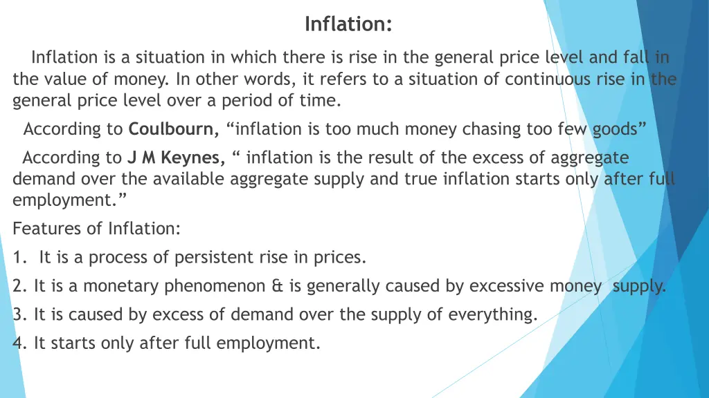 inflation