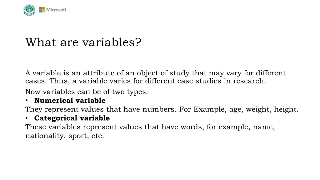 what are variables