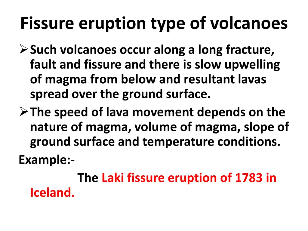 fissure eruption type of volcanoes