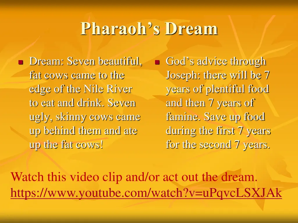 pharaoh s dream