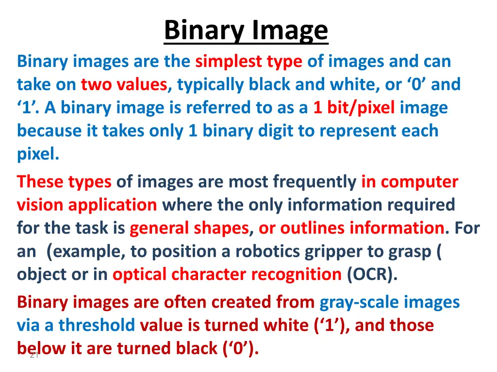 binary image