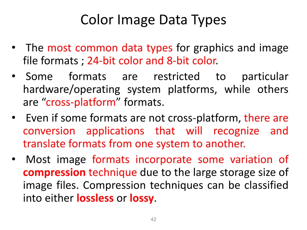 color image data types