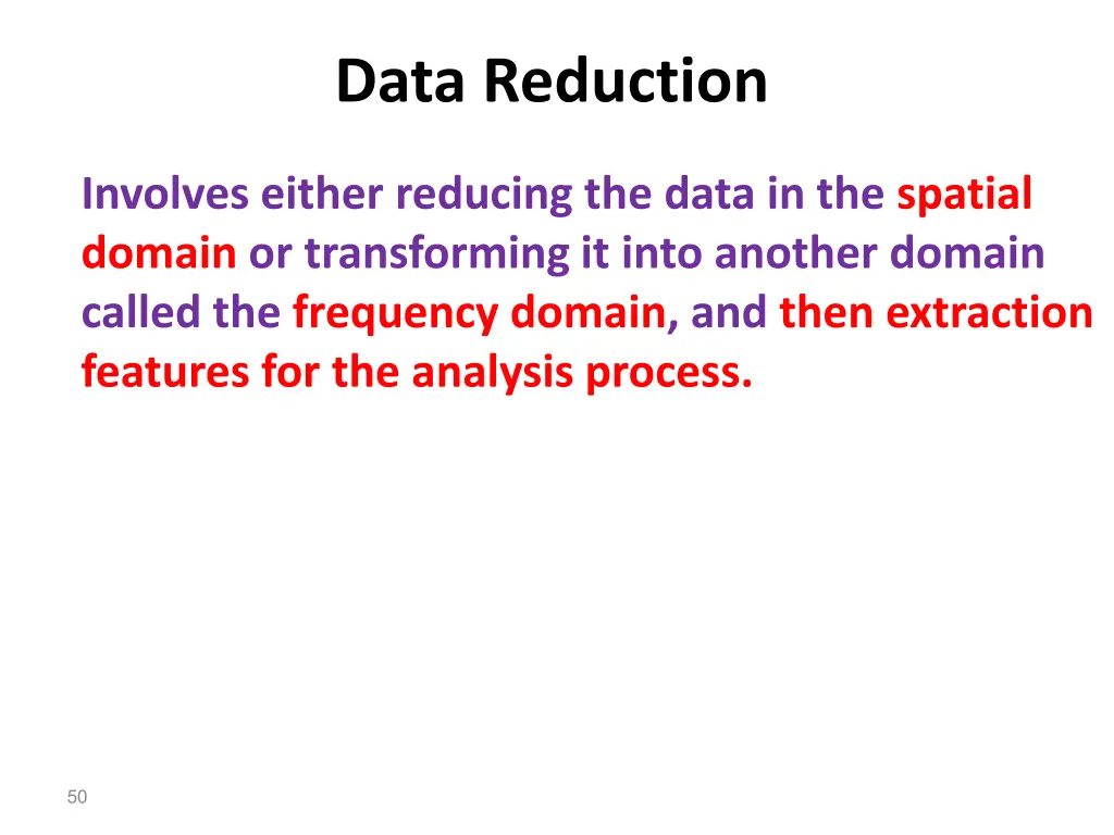 data reduction