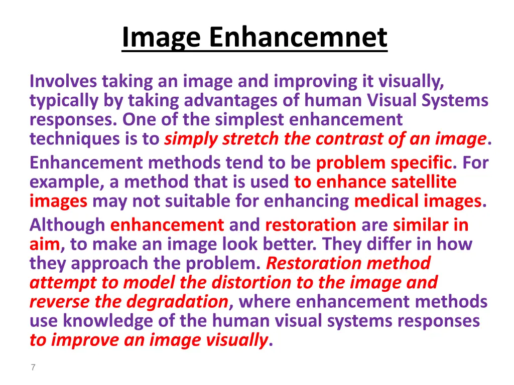 image enhancemnet