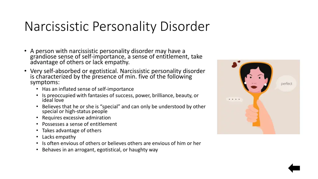 narcissistic personality disorder