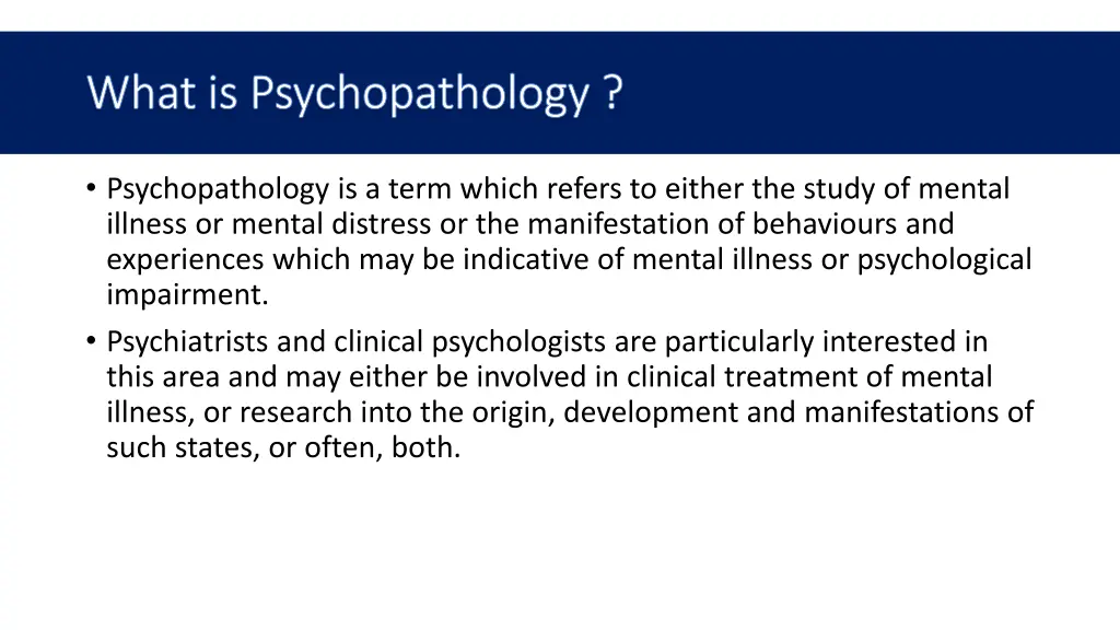 what is psychopathology what is psychopathology