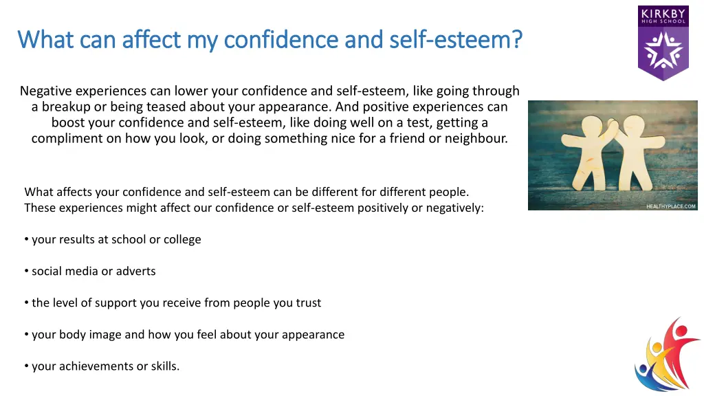 what can affect my confidence and self what