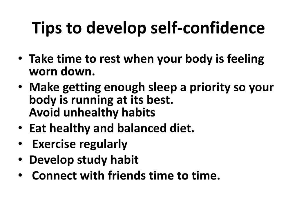 tips to develop self confidence 2