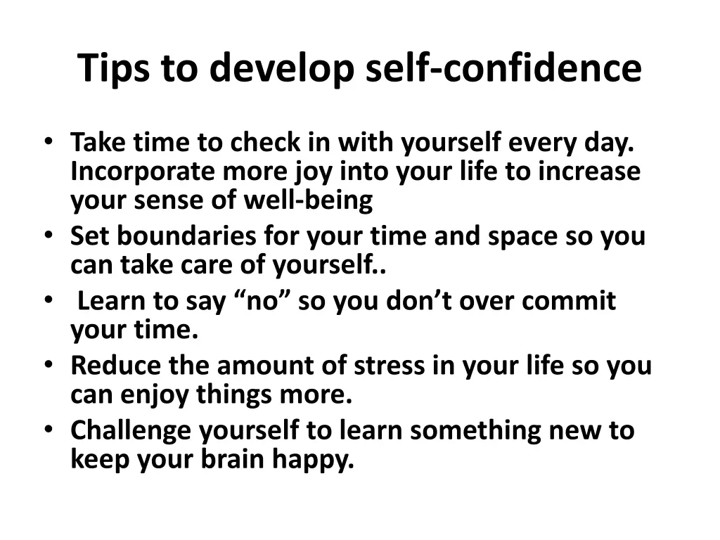 tips to develop self confidence 3