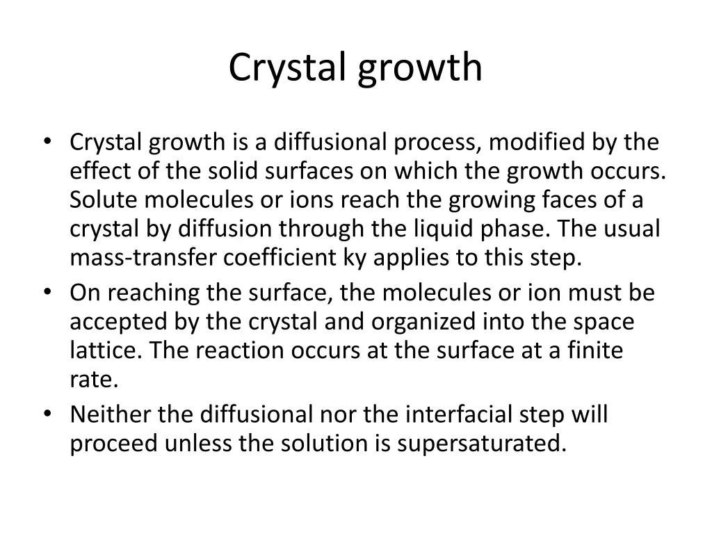 crystal growth