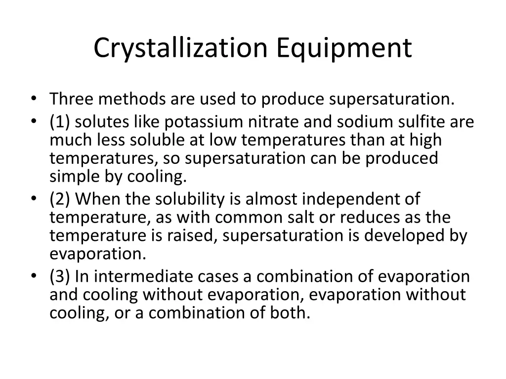 crystallization equipment 1