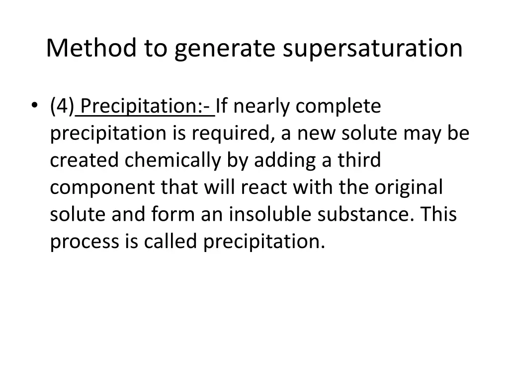 method to generate supersaturation 2