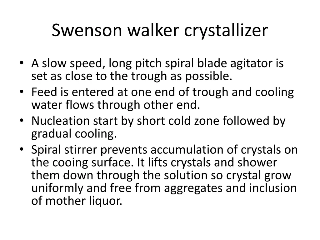 swenson walker crystallizer 2