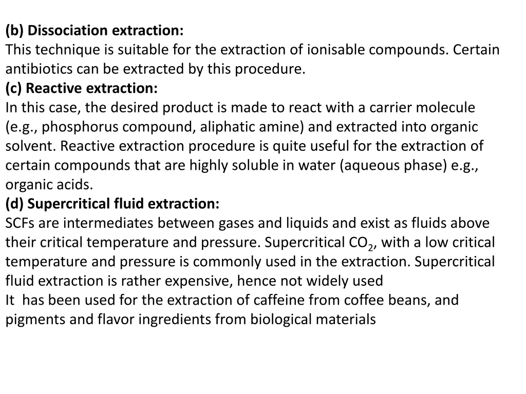 b dissociation extraction this technique