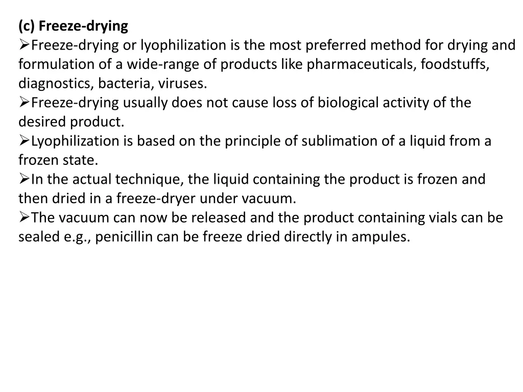 c freeze drying freeze drying or lyophilization