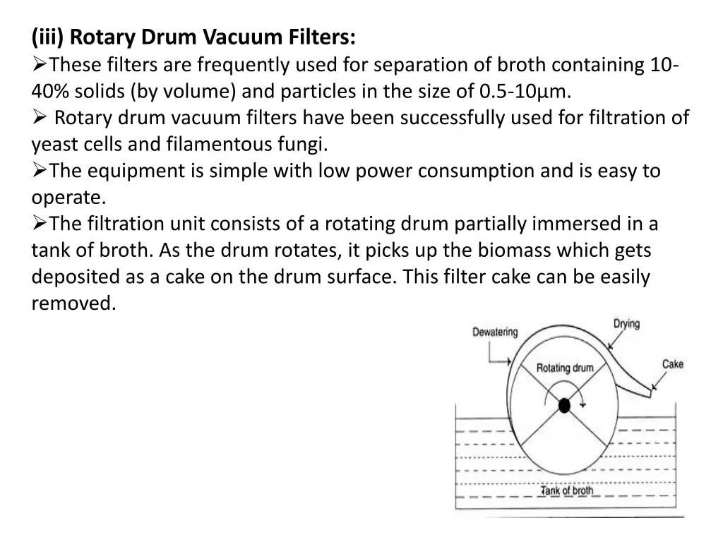 iii rotary drum vacuum filters these filters