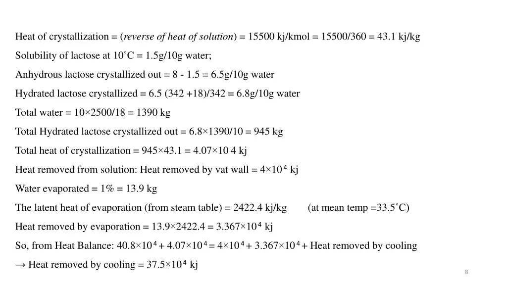 heat of crystallization reverse of heat