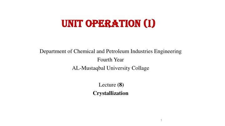 unit operation i unit operation i