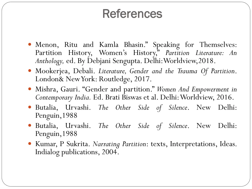 references references