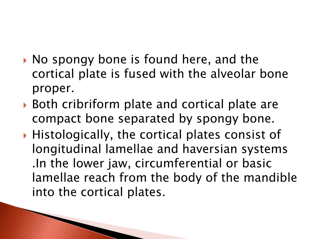 no spongy bone is found here and the cortical