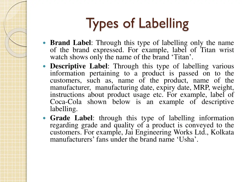 types of labelling