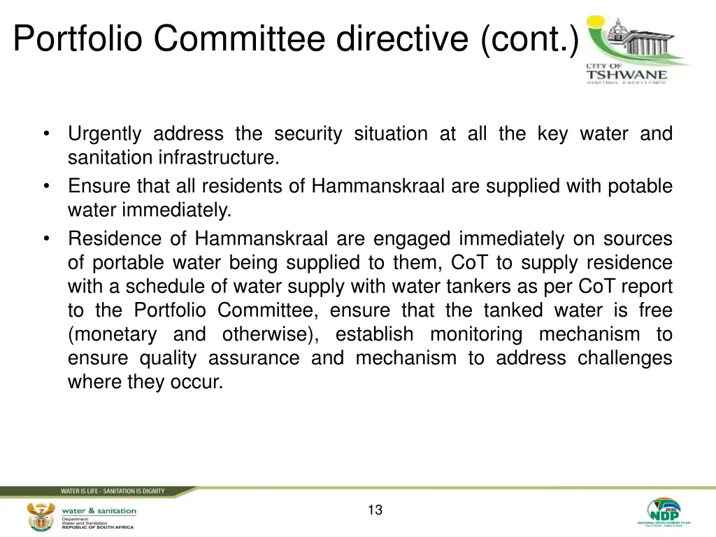 portfolio committee directive cont 1