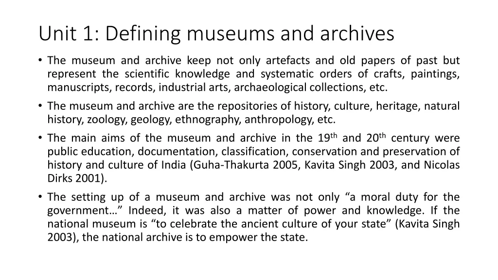 unit 1 defining museums and archives