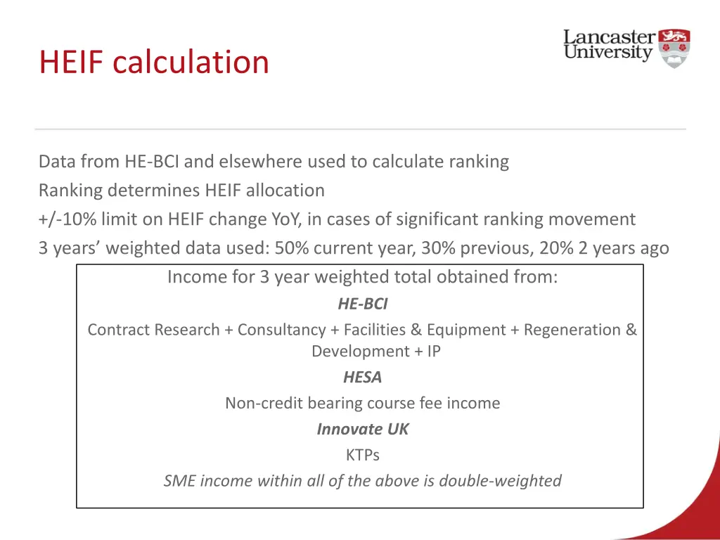 heif calculation