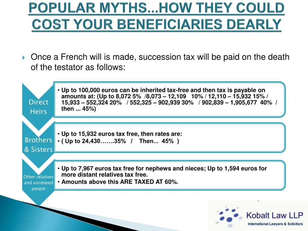 once a french will is made succession tax will