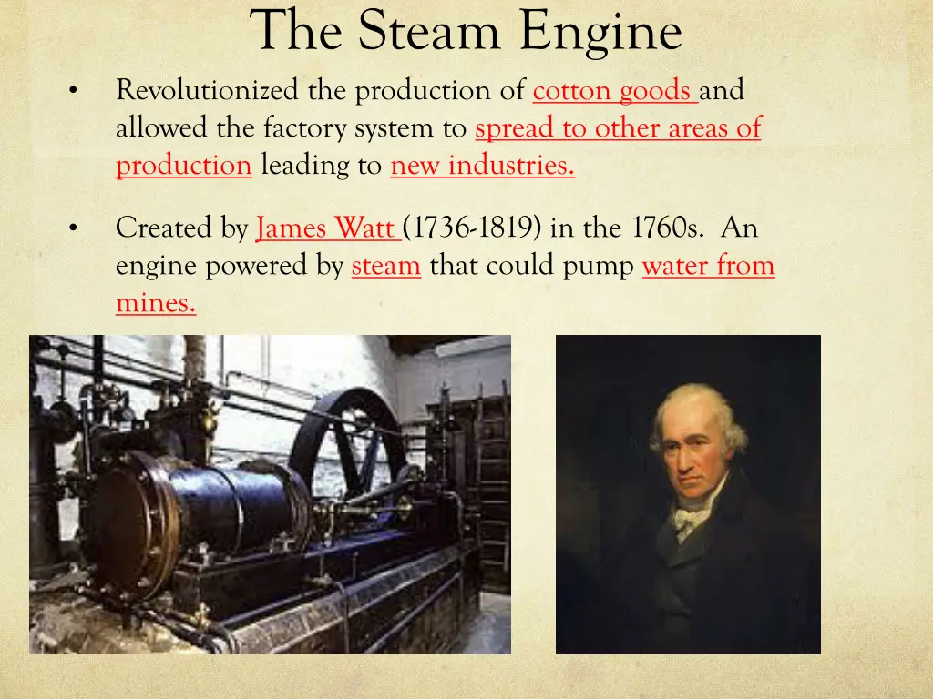 the steam engine revolutionized the production