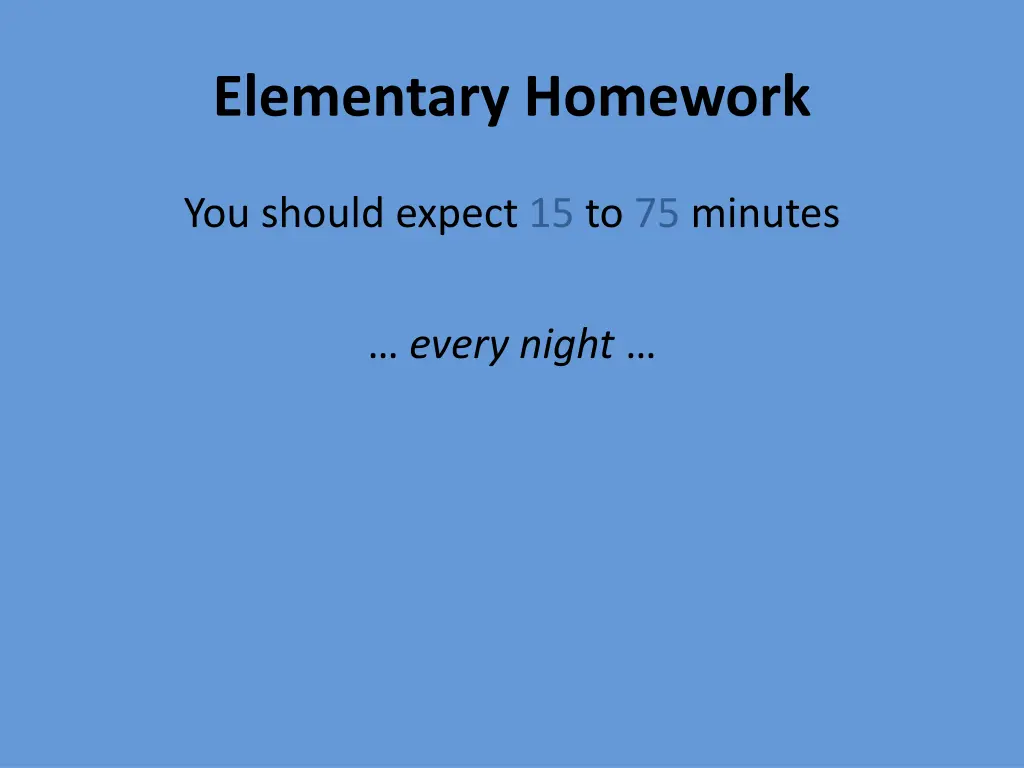 elementary homework