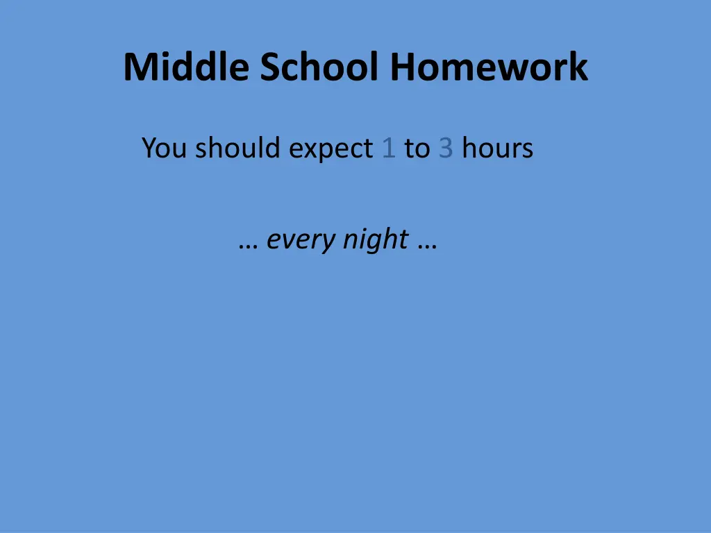 middle school homework