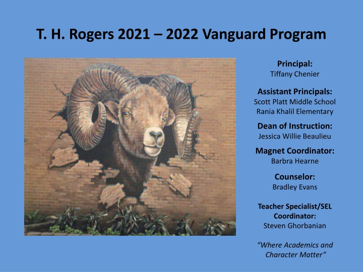 t h rogers 2021 2022 vanguard program