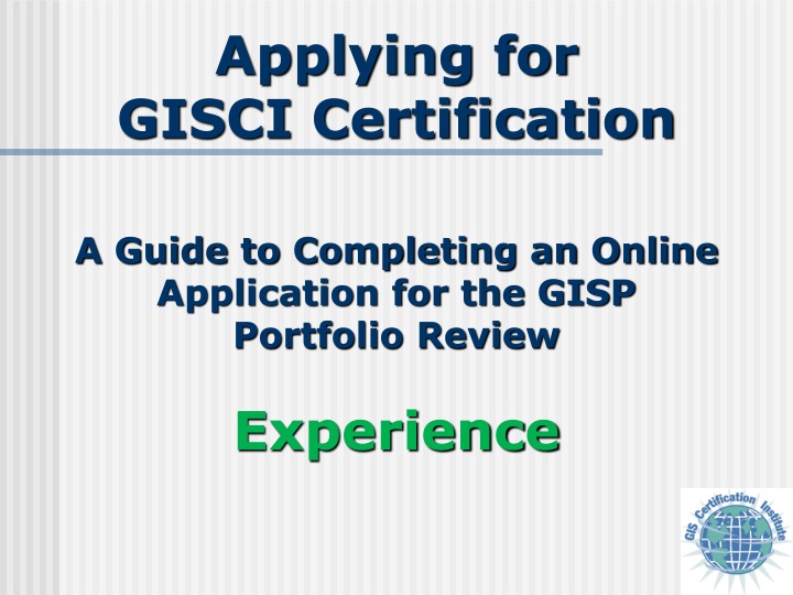 applying for gisci certification