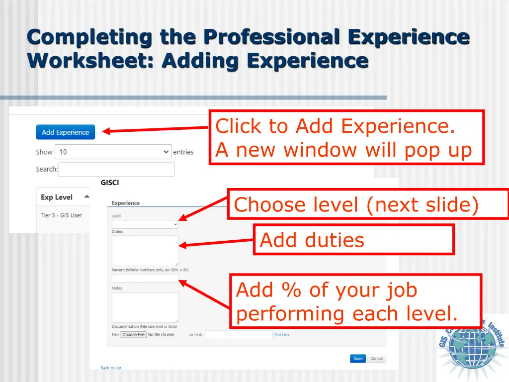 completing the professional experience worksheet 2