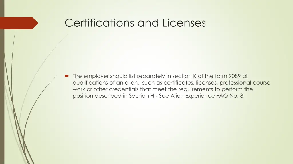 certifications and licenses