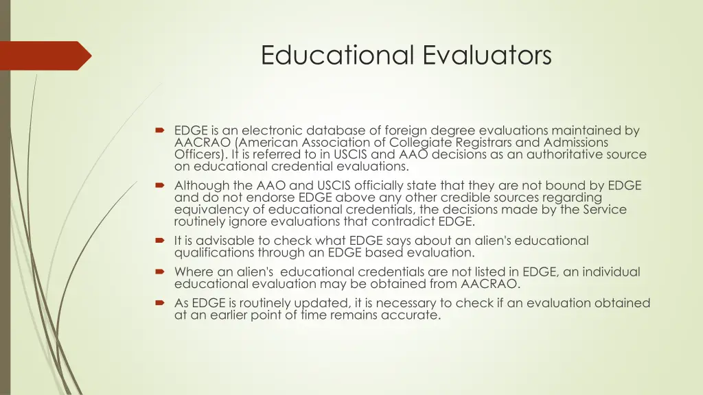 educational evaluators