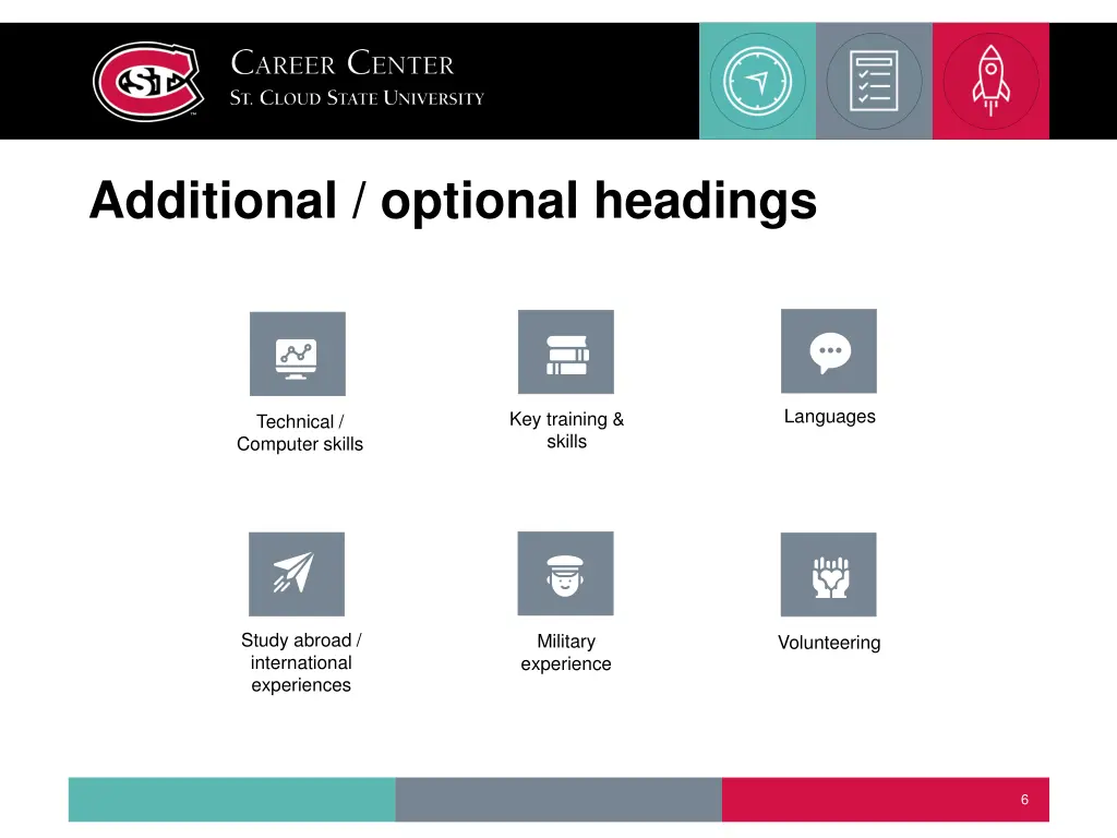 additional optional headings