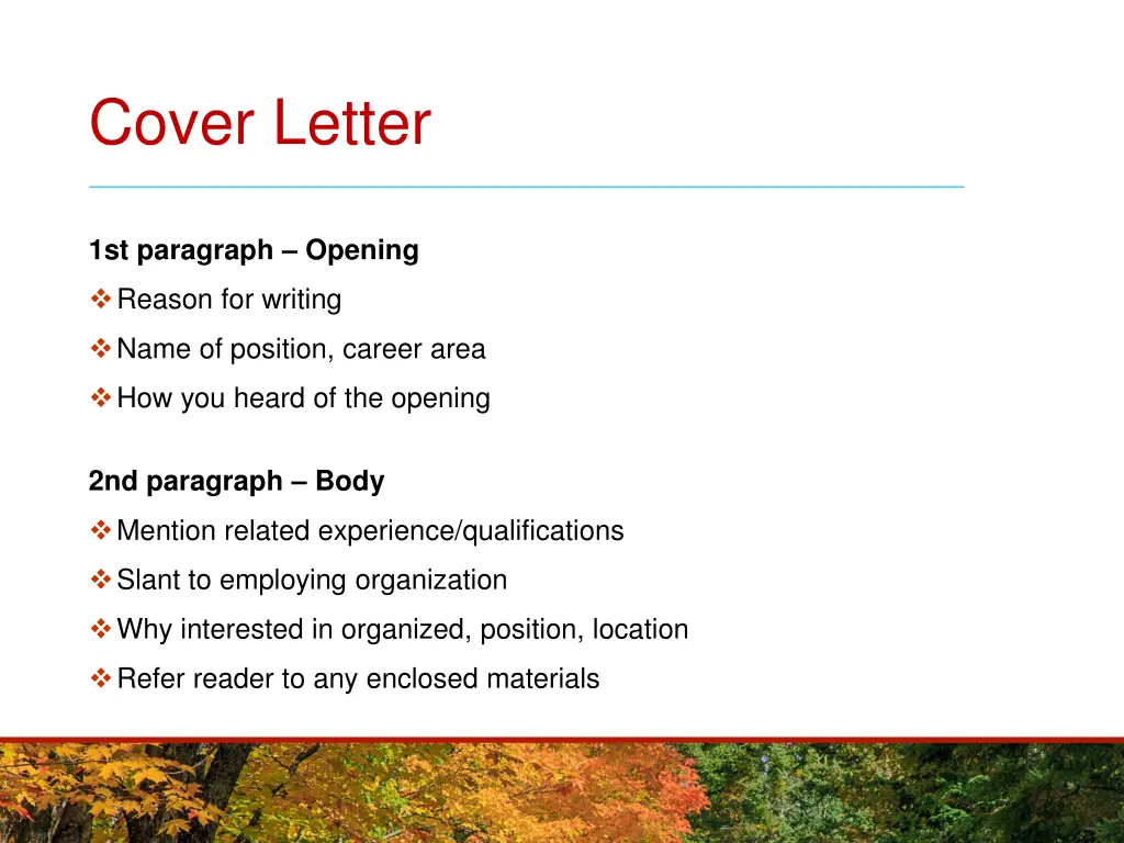 cover letter