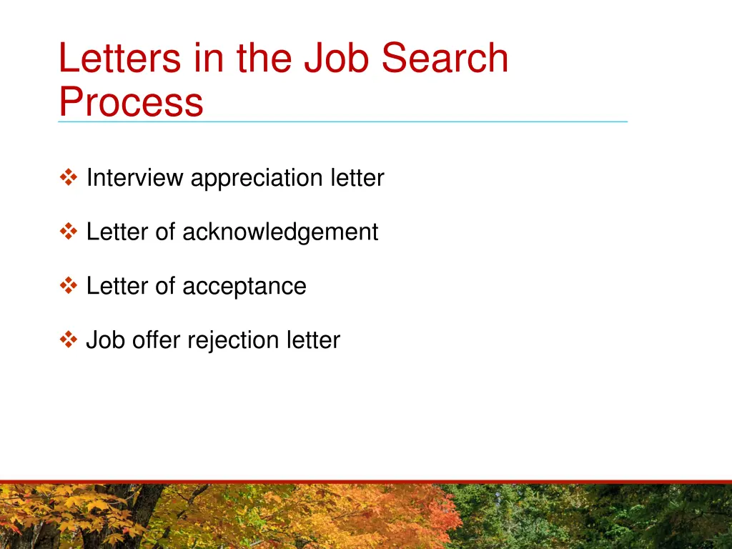 letters in the job search process 1