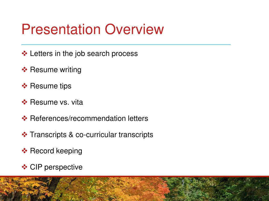 presentation overview